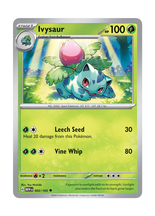 002/165 Ivysaur / Stage 1 / Uncommon (Pokémon 151) English card