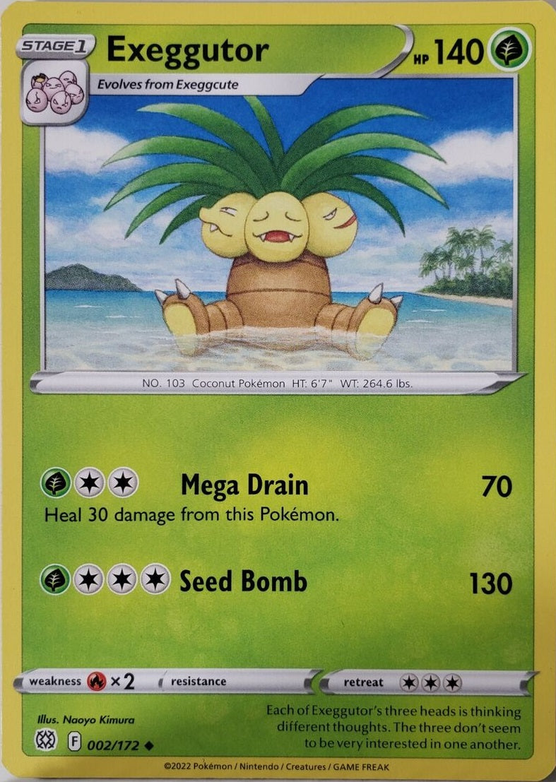 002/172 Exeggutor / Stage 1 / Uncommon (Brilliant Stars) English card