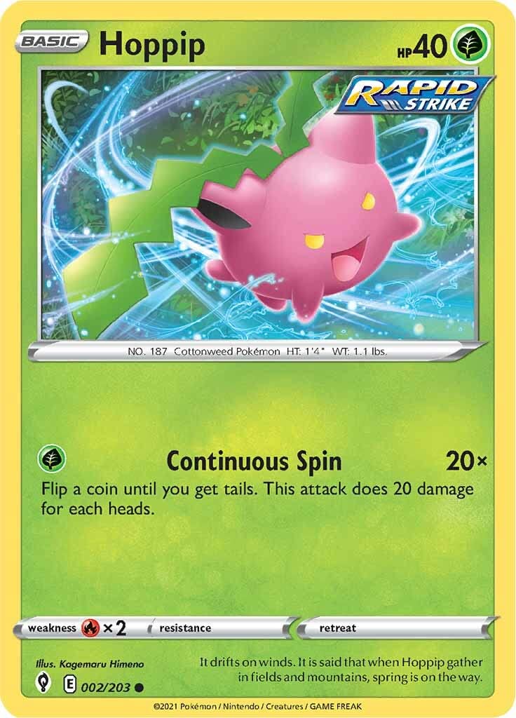 002/203 Hoppip / Basic / Common (Evolving Skies) English card