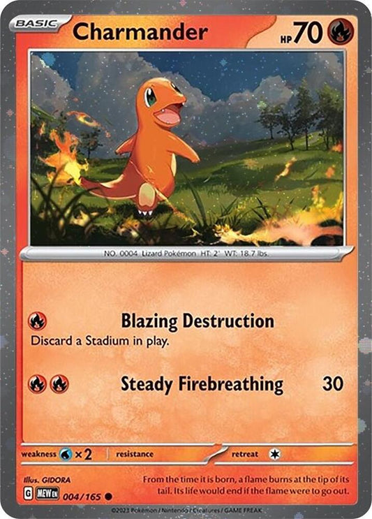 004/165 Charmander / Basic / Common (Pokémon 151) English card