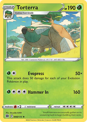 008/172 Torterra / Stage 2 / Rare/Holo (Brilliant Stars) English card