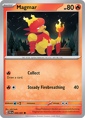 009/091 Magmar / Basic / Common (Paldean Fates) English card