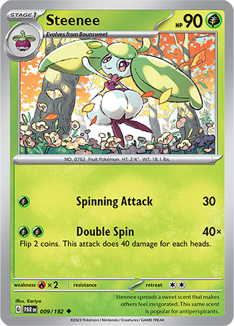 009/182 Steenee / Stage 1 / Uncommon (Paradox Rift) English card