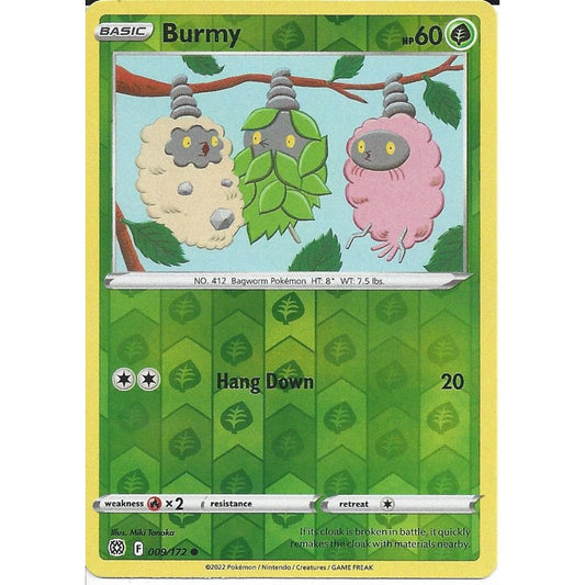 009/172 Burmy (Reverse Holo) / Basic / Common (Brilliant Stars) English card