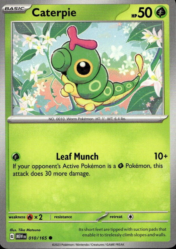 010/165 Caterpie / Basic / Common (Pokémon 151) English card