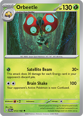 012/182 Orbeetle / Stage 2 / Uncommon (Paradox Rift) English card