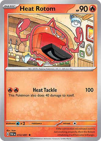 013/091 Heat Rotom / Basic / Rare/Holo (Paldean Fates) English card