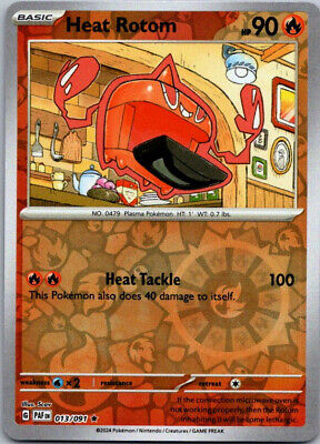 013/091 Heat Rotom (Reverse Holo) / Basic / Rare (Paldean Fates) English card