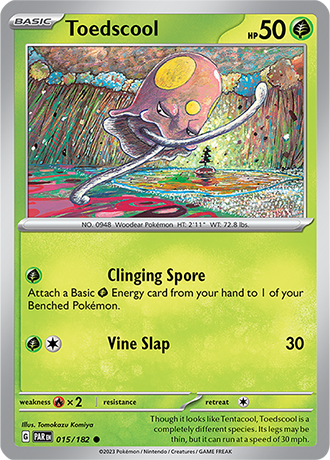 015/182 Toedscool / Basic / Common (Paradox Rift) English card