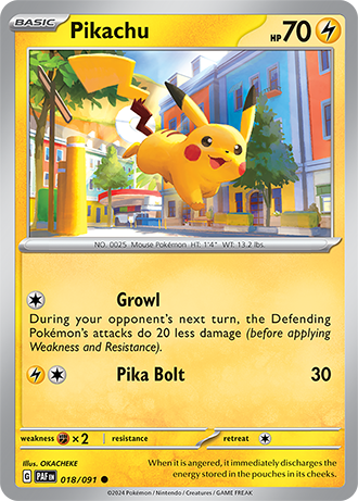 018/091 Pikachu / Basic / Common (Paldean Fates) English card