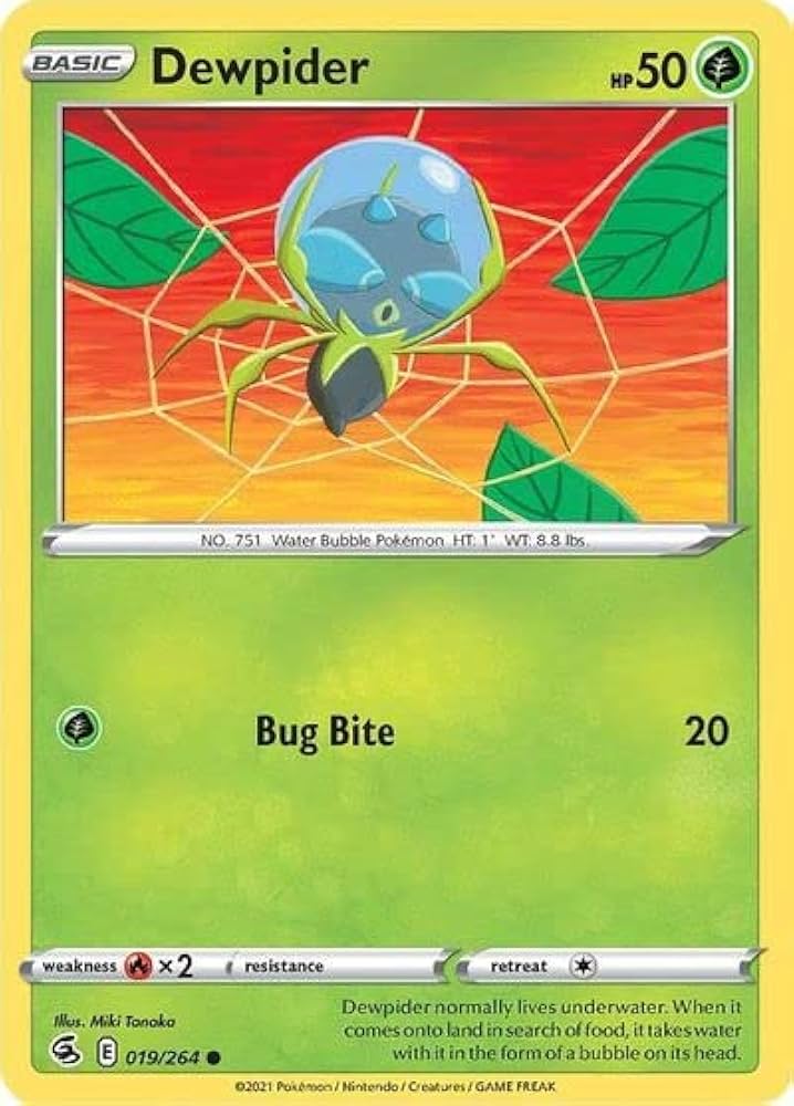 019/264 Dewpider / Basic / Common (Fusion Strike) English card