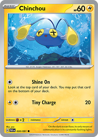 020/091 Chinchou / Basic / Common (Paldean Fates) English card