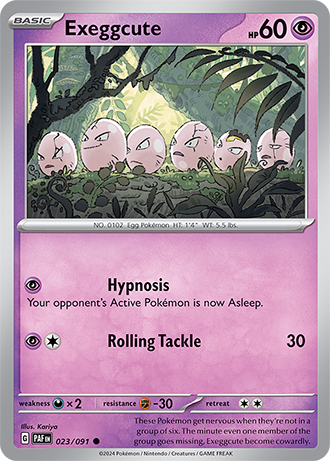 023/091 Exeggcute / Basic / Common (Paldean Fates) English card