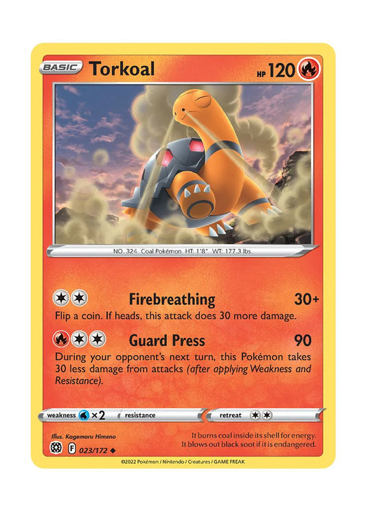 023/172 Torkoal / Basic / Uncommon (Brilliant Stars) English card