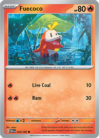 023/182 Fuecoco / Basic / Common (Paradox Rift) English card