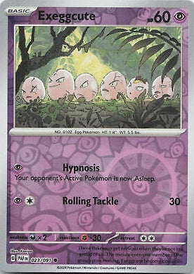 023/091 Exeggcute (Reverse Holo) / Basic / Common (Paldean Fates) English card