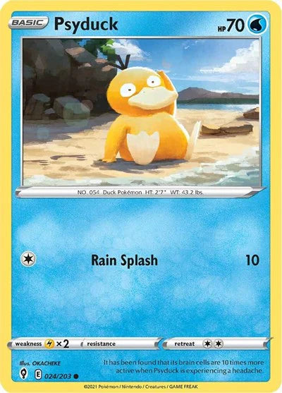 024/203 Psyduck / Basic / Common (Evolving skies) English card