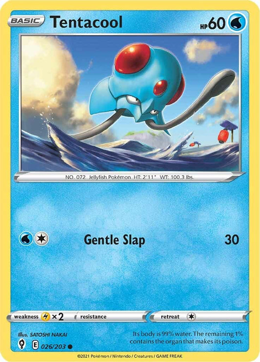 026/203 Tentacool / Basic / Common (Evolving skies) English card