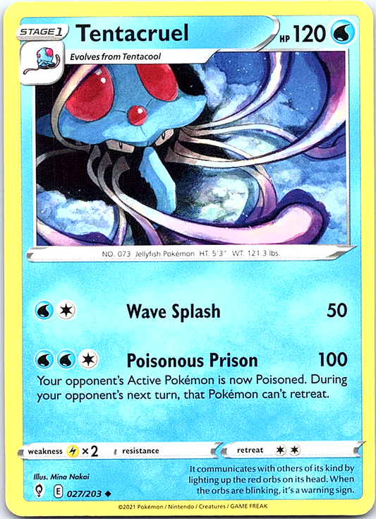 027/203 Tentacruel / Stage 1 / Uncommon (Evolving skies) English card