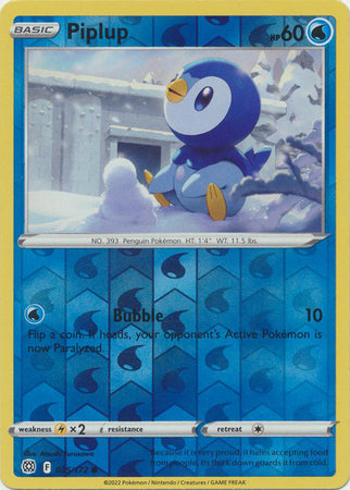 035/172 Piplup (Reverse Holo) / Basic / Common (Brilliant Stars) English card