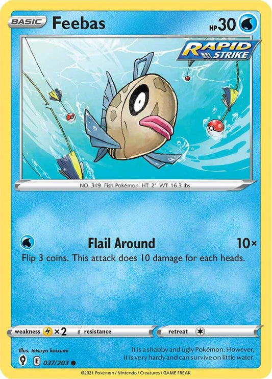 037/203 Feebas / Basic / Common (Evolving Skies) English card