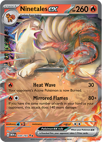 038/165 Ninetales EX / Stage 1 / Double Rare (Pokémon 151) English card