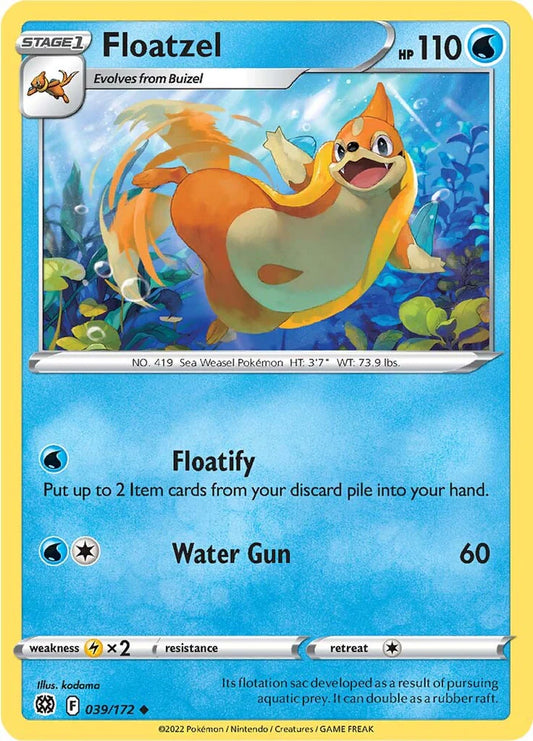 039/172 Floatzel / Stage 1 / Uncommon (Brilliant Stars) English card