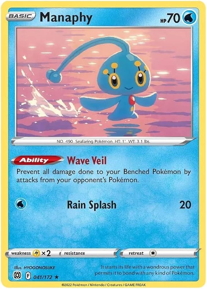 041/172 Manaphy / Basic / Rare (Brilliant Stars) English card