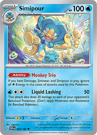 042/182 Simipour / Stage 1 / Uncommon (Paradox Rift) English card