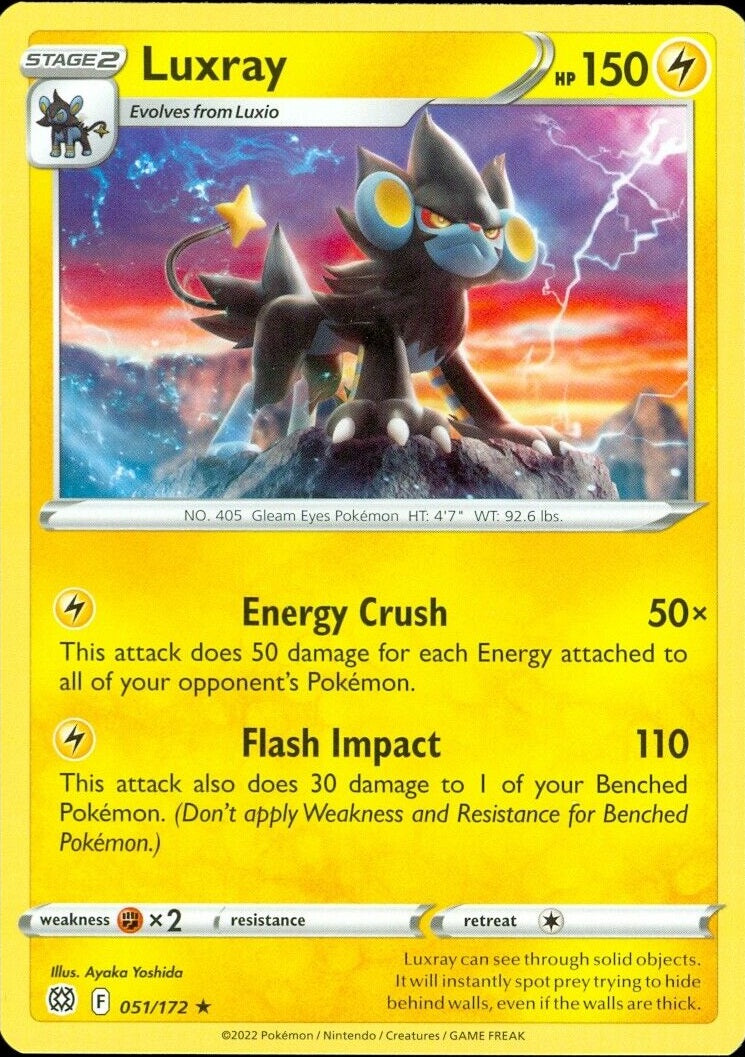 051/172 Luxray / Stage 2 / Rare (Brilliant Stars) English card