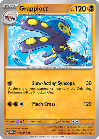 052/091 Grapploct / Stage 1 / Uncommon (Paldean Fates) English card