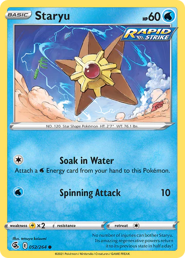 052/264 Staryu / Basic / Common (Fusion Strike) English card