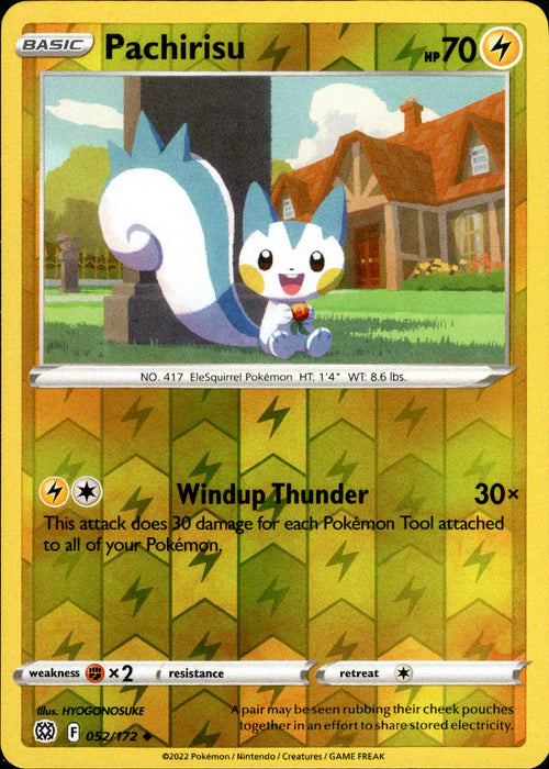 052/172 Pachirisu (Reverse Holo) / Basic / Uncommon (Brilliant Stars) English card