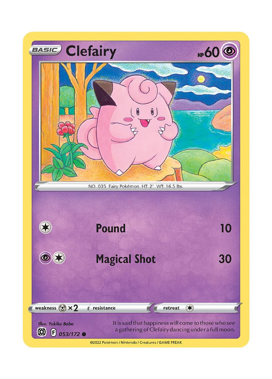 053/172 Clefairy / Basic / Common (Brilliant Stars) English card