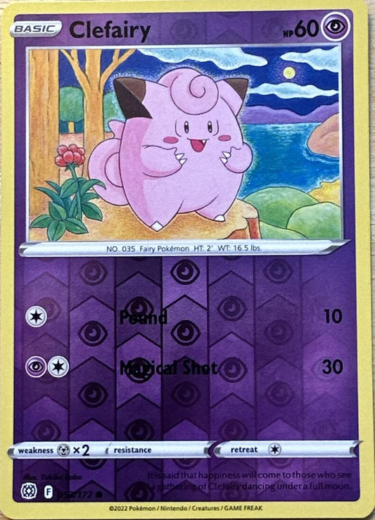 053/172 Clefairy (Reverse Holo) / Basic / Common (Brilliant Stars) English card