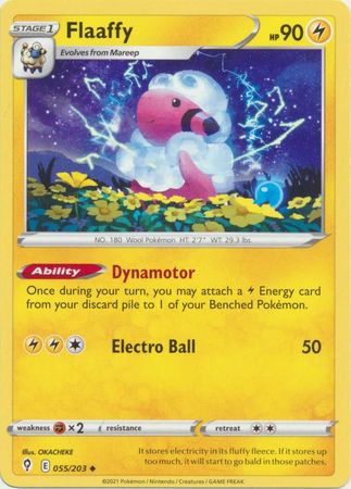 055/203 Flaaffy / Stage 1 / Uncommon (Evolving Skies) English card