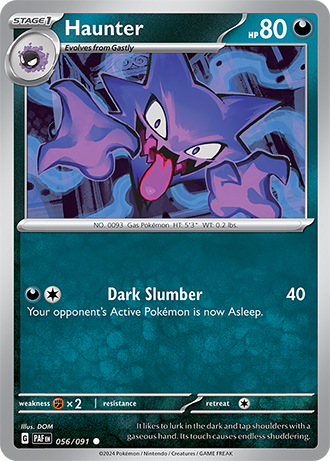 056/091 Haunter / Stage 1 / Common (Paldean Fates) English card