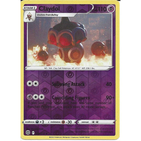 059/172 Claydol (Reverse Holo) / Stage 1 / Uncommon (Brilliant Stars) English card