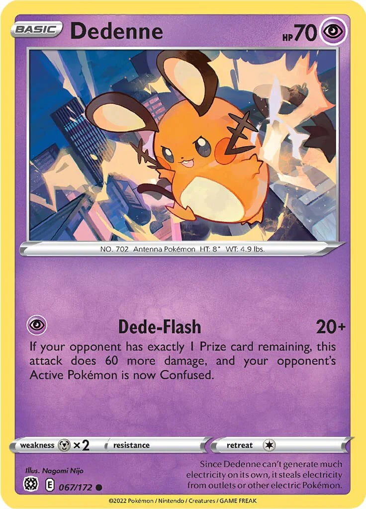 067/172 Dedenne / Basic / Common (Brilliant Stars) English card