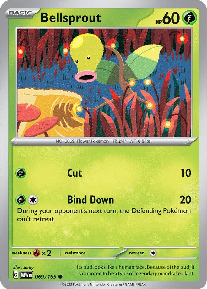 069/165 Bellsprout / Basic / Common (Pokémon 151) English card