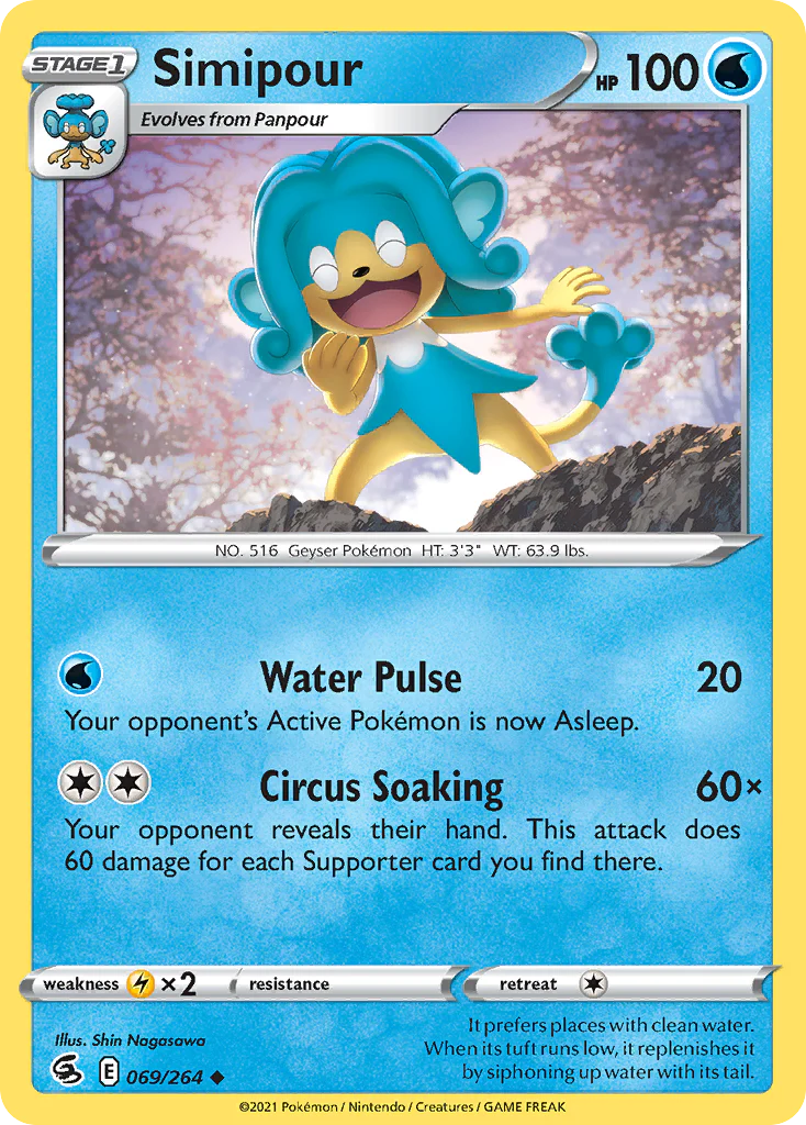 069/264 Simipour / Stage 1 / Uncommon (Fusion Strike) English card