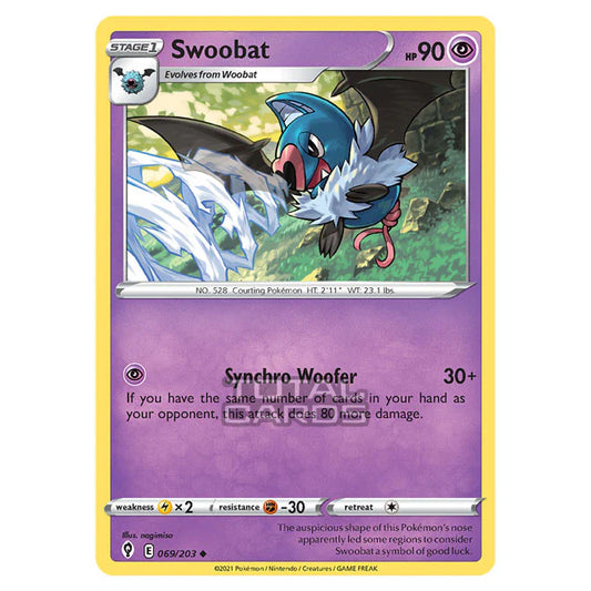 069/203 Swoobat / Stage 1 / Uncommon (Evolving Skies) English card