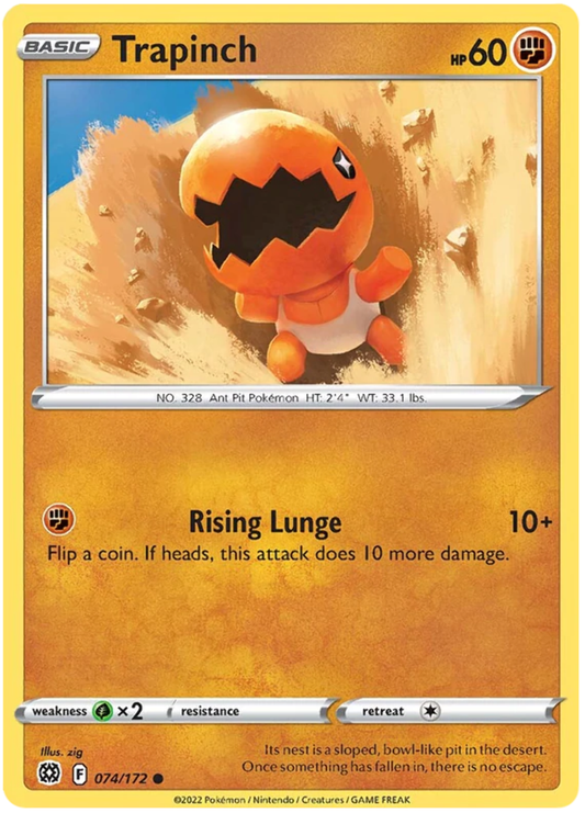 074/172 Trapinch / Basic / Common (Brilliant Stars) English card