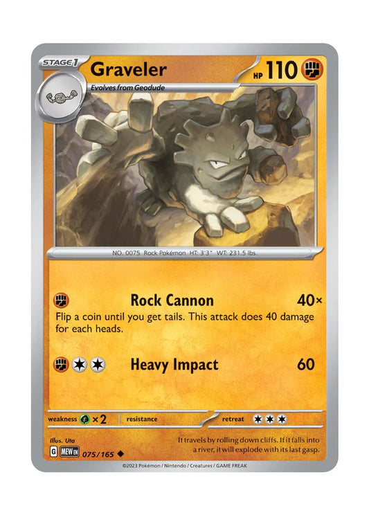 075/165 Graveler / Stage 1 / Uncommon (Pokémon 151) English card