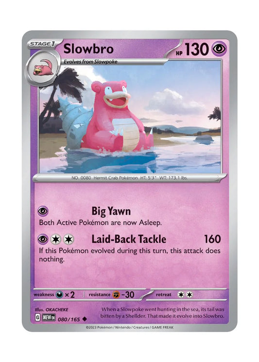 080/165 Slowbro / Stage 1 / Uncommon (Pokémon 151) English card