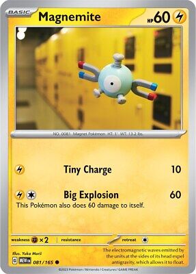 081/165 Magnemite / Basic / Common (Pokémon 151) English card