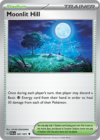 081/091 Moonlit Hill / Stadium / Uncommon (Paldean Fates) English card