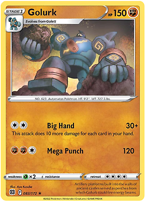 083/172 Golurk / Stage 1 / Rare (Brilliant Stars) English card