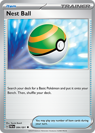 084/091 Nest Ball / Item / Uncommon (Paldean Fates) English card