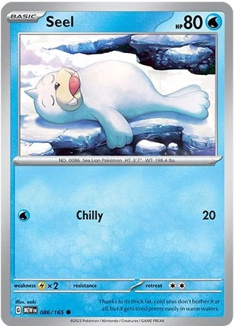 086/165 Seel / Basic / Common (Pokémon 151) English card